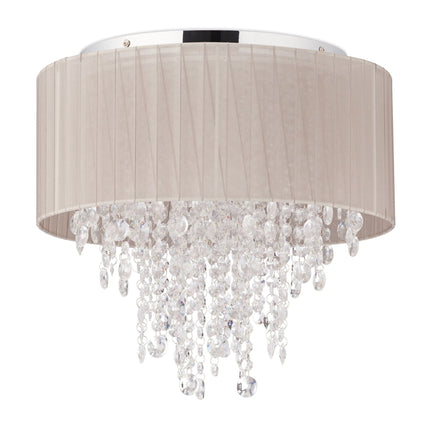 Lustre en cristal avec abat-jour