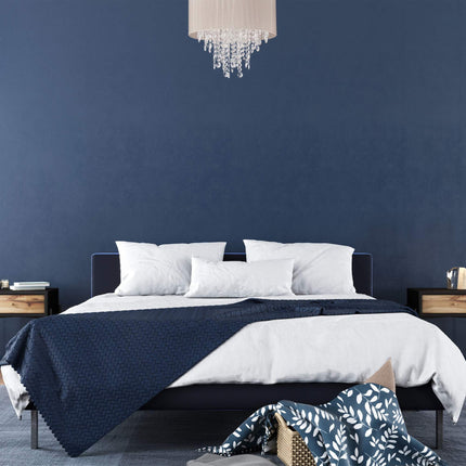Lustre en cristal avec abat-jour