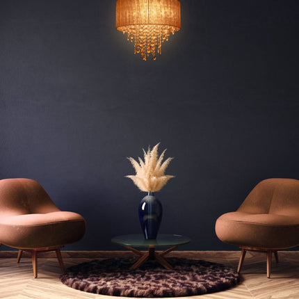 Lustre en cristal avec abat-jour