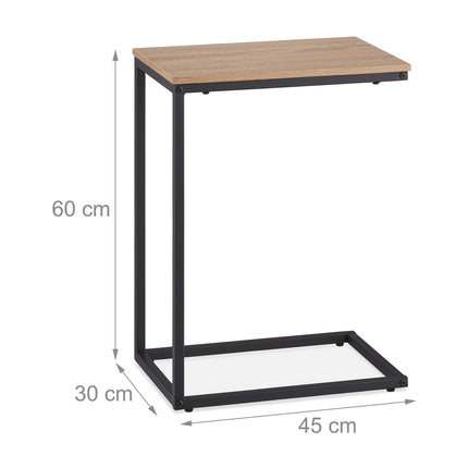C-shaped side table