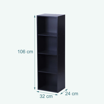 Cube Bookcase with Open Compartments, Freestanding