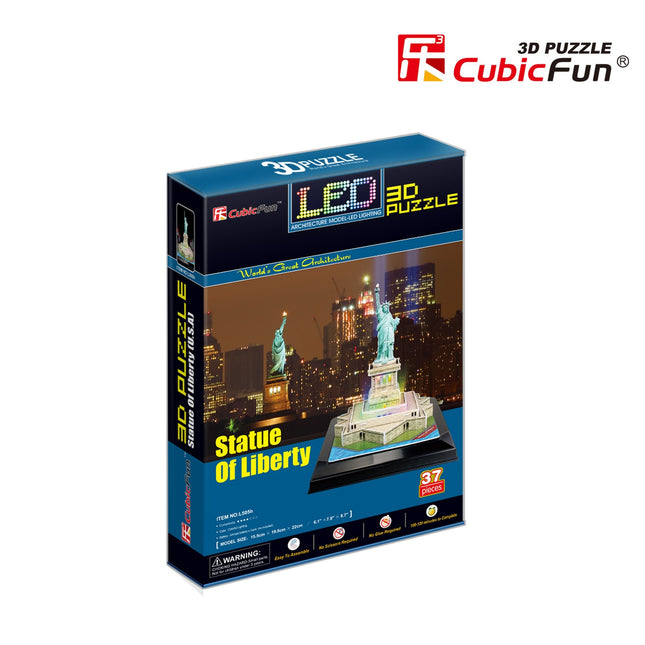 Cubicfun 3D Puzzle mit LED Freiheitsstatue