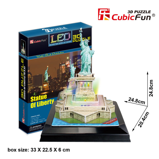 Cubicfun 3D Puzzle mit LED Freiheitsstatue