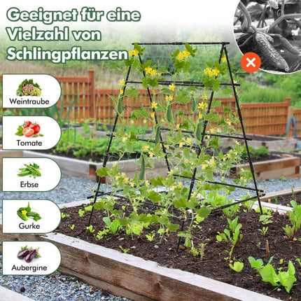 Gurkenrankhilfe mit Netz & Clips, PE-beschichtetes Metall