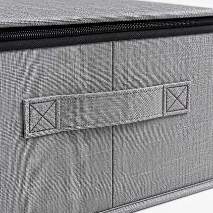 Cup Storage Box for 12 Cups with Dividers, Set of 2, Grey