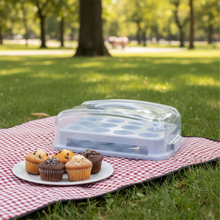 Přepravní box na cupcaky s rukojetí – pro 24 muffinů