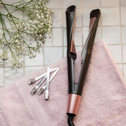 Curl & Straight Hair Styler, Dual Function, Adjustable Heat