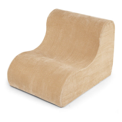 Curved Floor Sofa, Machine-Washable Cover, Beige