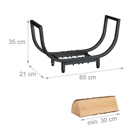 Curved Iron Firewood Rack – Space-Saving Log Holder