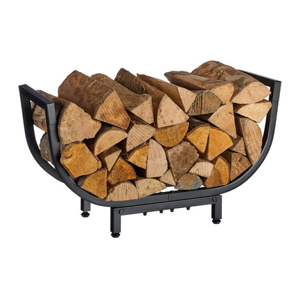 Curved Iron Firewood Rack – Space-Saving Log Holder