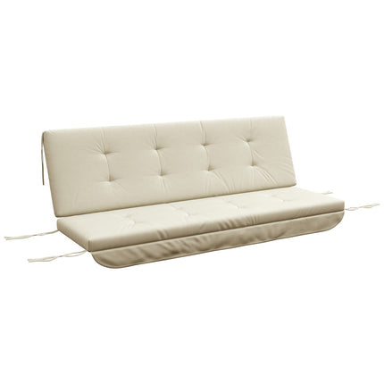 Beiges Hollywoodschaukel-Auflagen-Set – passend für 170 cm, inkl. Rücken- und Seitenteile