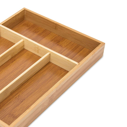 Cutlery box 4 compartments bamboo