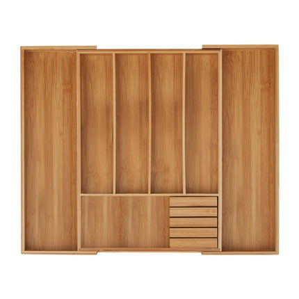 Boîte à couverts extensible en bambou
