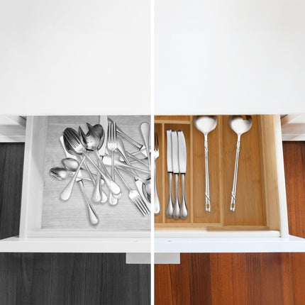 Boîte à couverts extensible en bambou