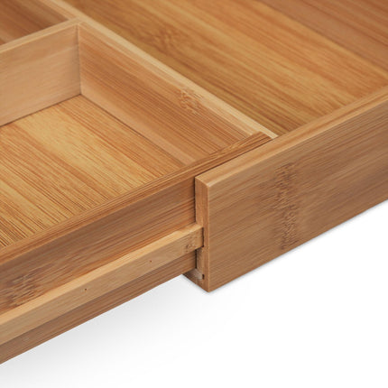 Boîte à couverts extensible en bambou