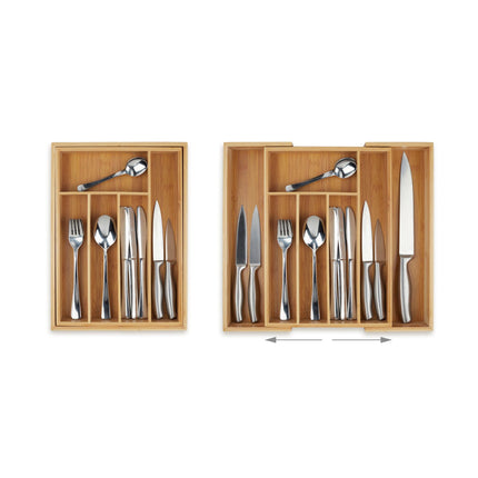 Boîte à couverts extensible en bambou