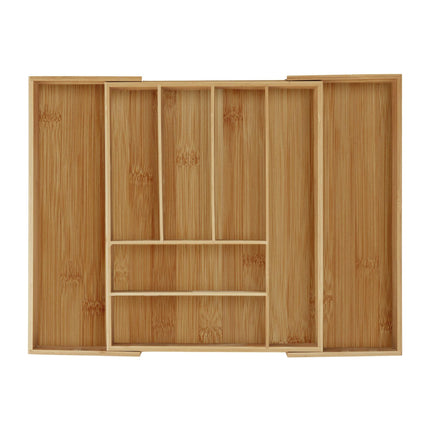 Boîte à couverts extensible en bambou