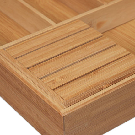 Boîte à couverts extensible en bambou