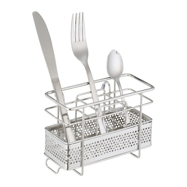 Cutlery holder in stainless steel