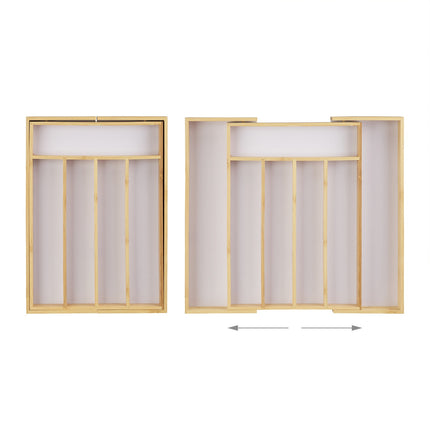 Cutlery tray bamboo 40 cm extendable