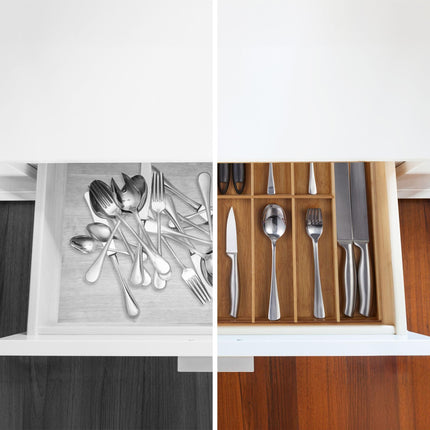 Cutlery tray in bamboo 7 compartments
