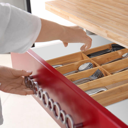 Cutlery tray in bamboo 7 compartments