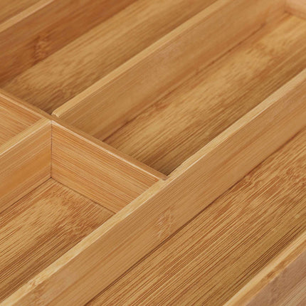 Cutlery tray in bamboo 7 compartments