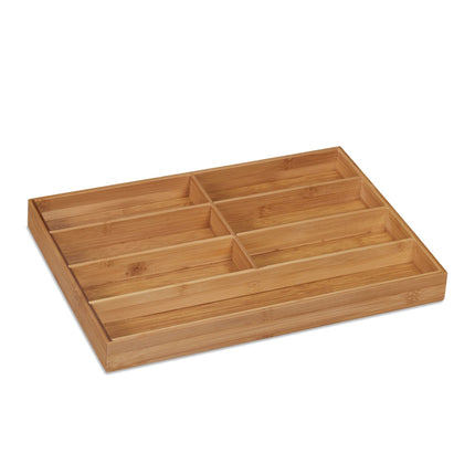 Cutlery tray in bamboo 7 compartments