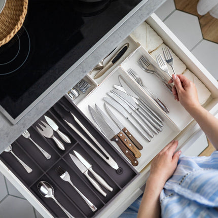 Range-couverts en bambou pour tiroirs