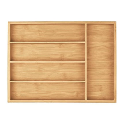 Range-couverts en bambou avec 5 compartiments