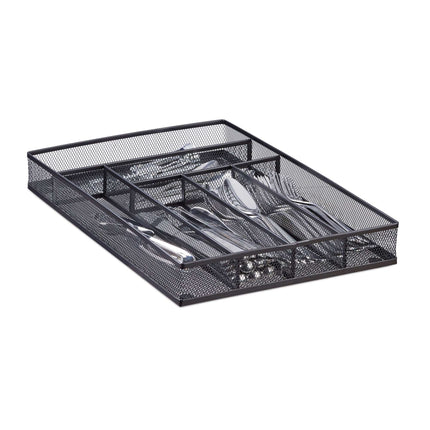 Cutlery tray in metal mesh L