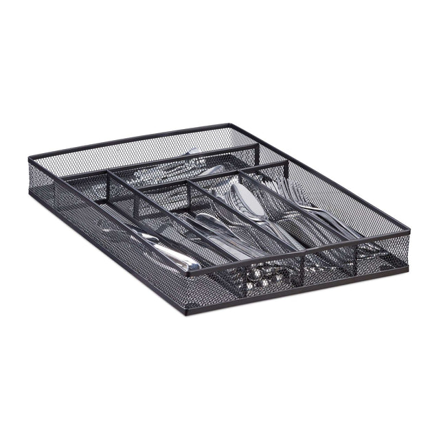 Cutlery tray in metal mesh L