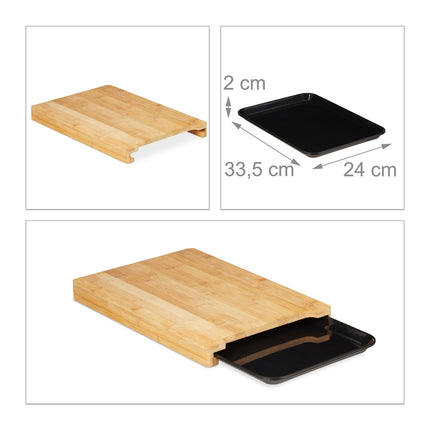 Cutting board with drip tray