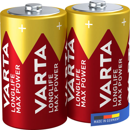 D Batterien, Longlife Max Power, 2er-Pack