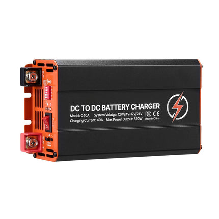 DC to DC Battery Charger 40A 520W, 12V 24V LiFePO4