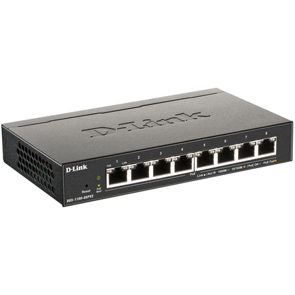 DGS-1100-08PV2 Administrierbarer 8-Port PoE Gigabit Smart Switch