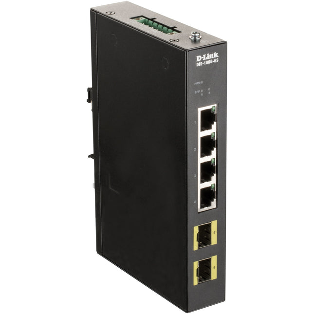 DIS-100G-6S 4-Port Gigabit Industrial Switch mit 2 x 100/1000M SFP