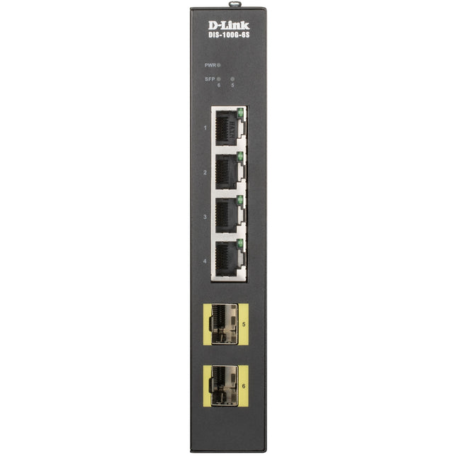 DIS-100G-6S 4-Port Gigabit Industrial Switch mit 2 x 100/1000M SFP