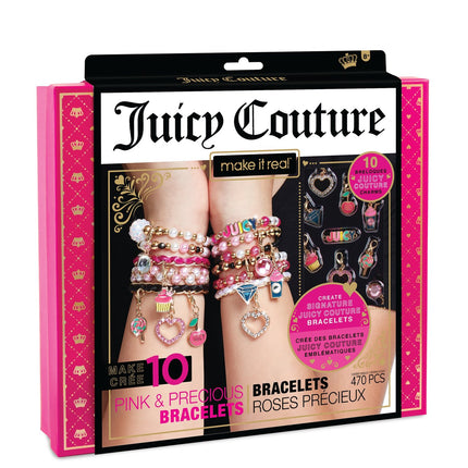 DIY Bracelet Set, Pink and Precious, Crafting Kit for All Ages