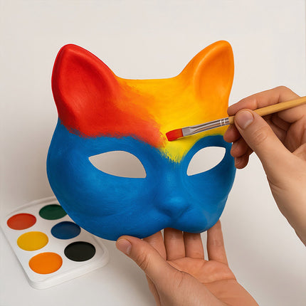 DIY Katzenmasken-Set, 6 Stück mit Zubehör