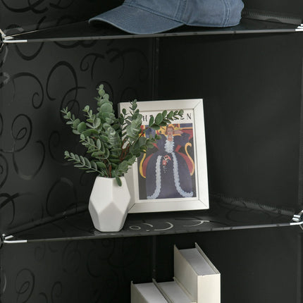 Modulares Kleiderschranksystem mit 16 Würfeln und 2 Kleiderstangen