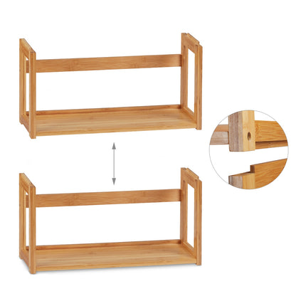 DIY stackable shelf in bamboo