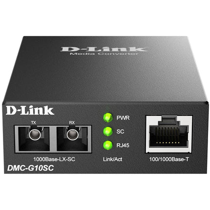 DMC-G10SC 100/1000BaseT na 1000BaseLX SC singlemode media konvertor 10 km