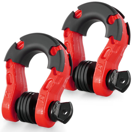 D-Ring Tow Shackles, 2-Pack, 19 mm, 8T WLL