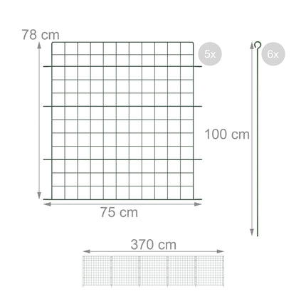 Dam fence with 5 parts