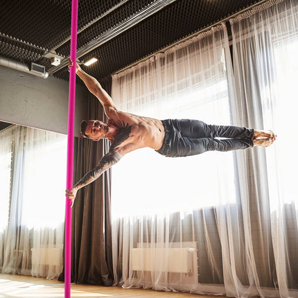 Dancing Pole, Spinning/Static, 40mm, Height-Adjustable, Pink