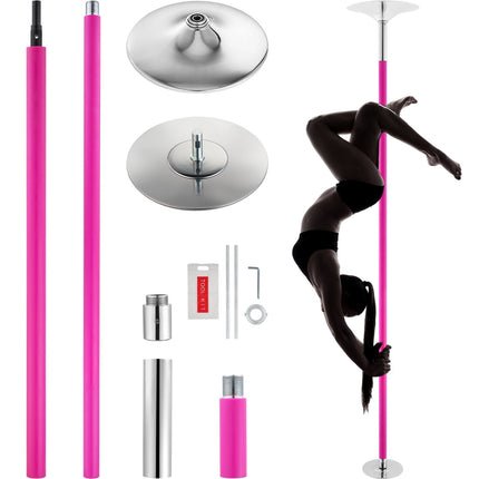 Dancing Pole, Spinning/Static, 40mm, Height-Adjustable, Pink