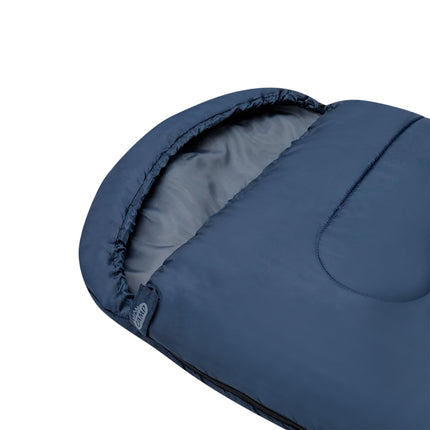 Dunkelblau-grauer Schlafsack, Größe L, leicht