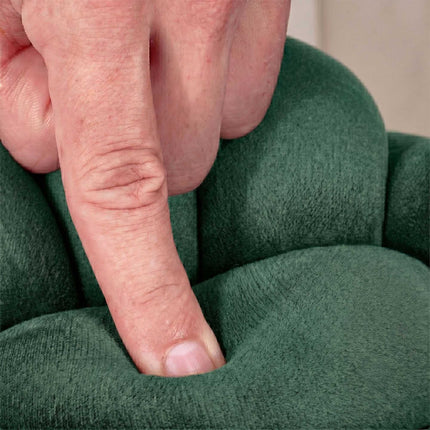 Dunkelgrünes Knoten-Kissen – 25 cm, Polyester-Schaumstoff