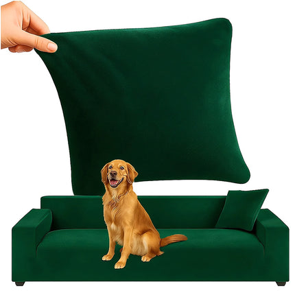 Dark Green Sofa Cover, Stretch Fit 190-230cm